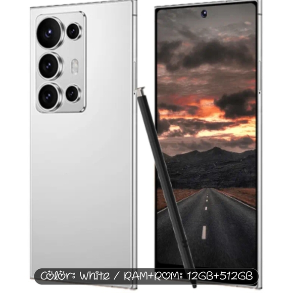White Smartphone with Stylus